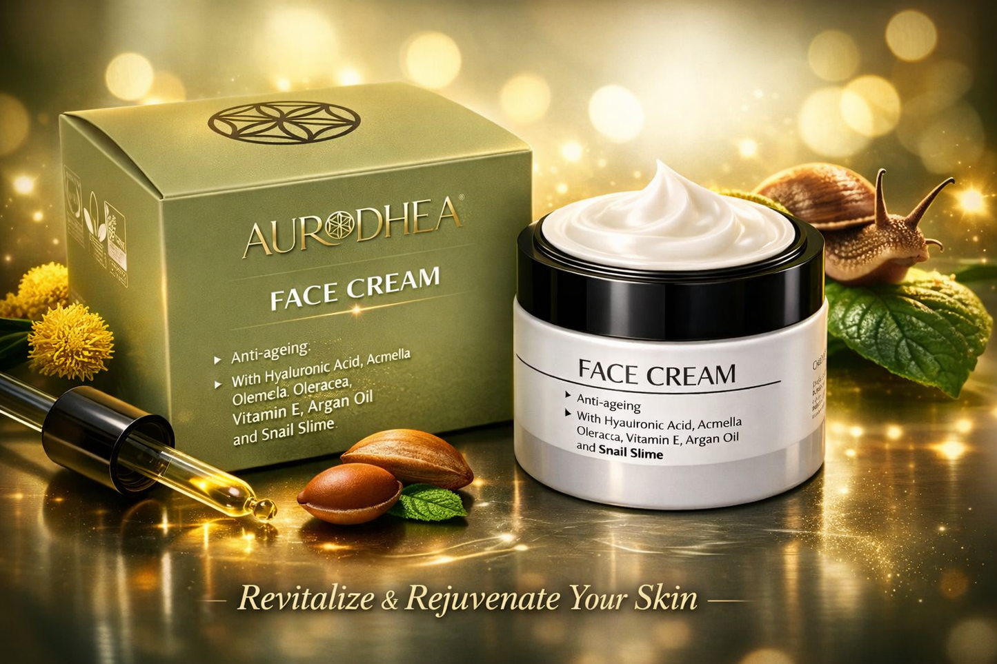 Crema facial antiedad con Baba de Caracol